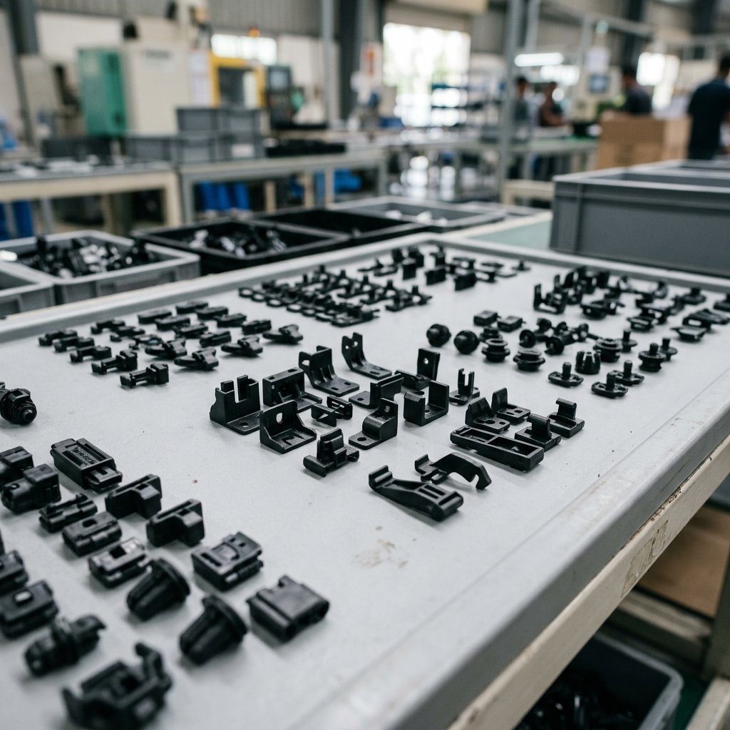Automotive plastic injection moulded components manufactured at Mrughan Plastics