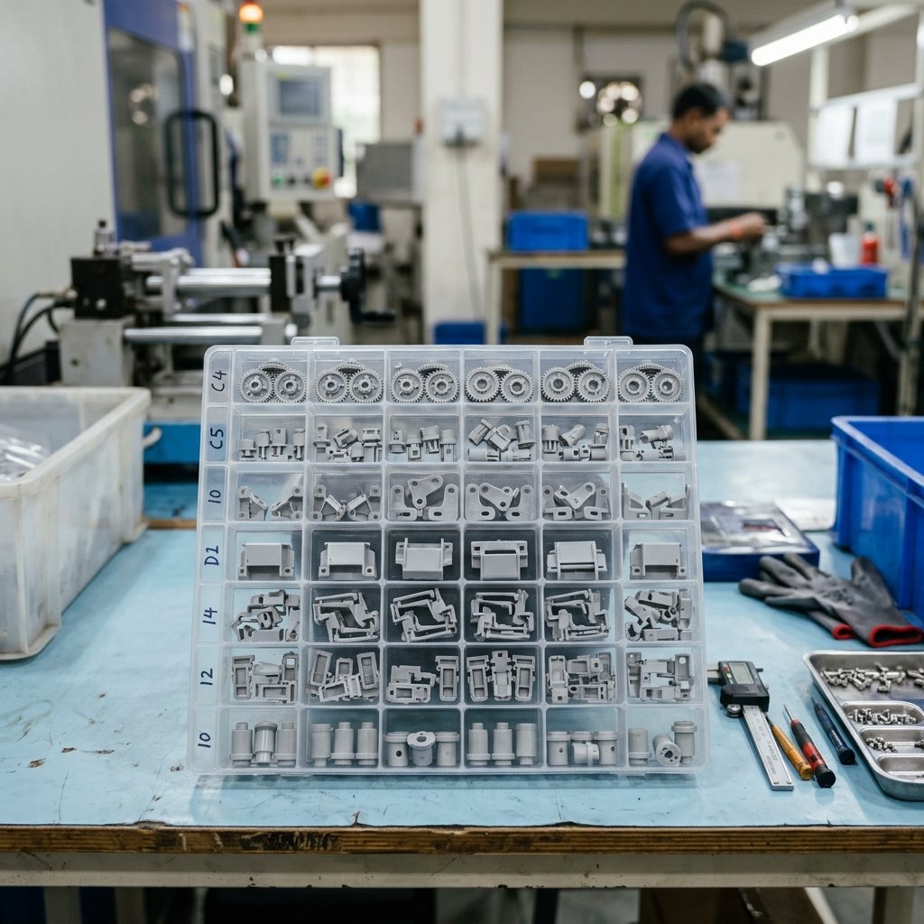 Low-volume plastic moulding production batch at Mrughan Plastics